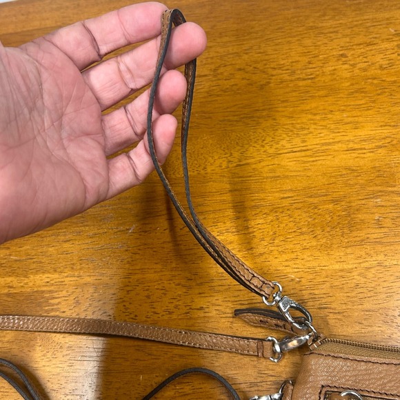 Brighton Brown Tri-Fold Wallet Crossbody Bag with Strap Y2K Small Classic - Picture 4 of 16